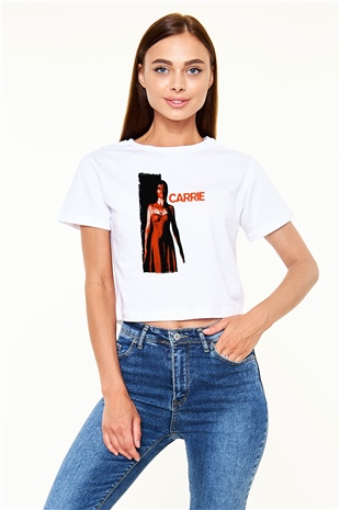 Carrie Beyaz   Crop Top Tişört
