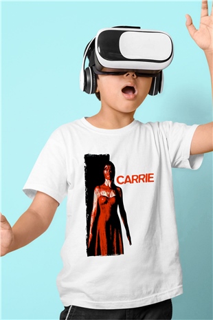 Carrie Beyaz Unisex  Çocuk Tişört