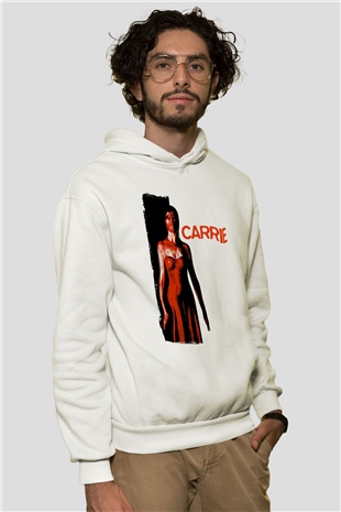 Carrie Beyaz Unisex Hoodie