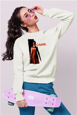 Carrie Beyaz Unisex  Sweatshirt