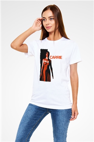 Carrie Beyaz Unisex Tişört