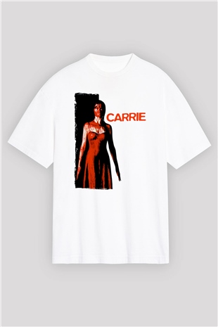 Carrie Beyaz Oversize Tişört