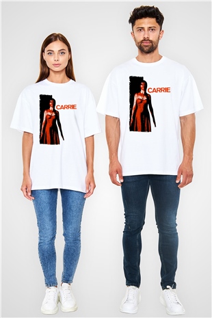 Carrie Beyaz Oversize Tişört