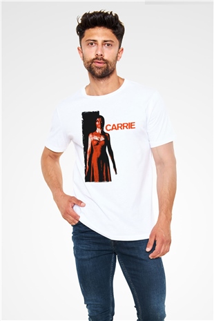 Carrie Beyaz Unisex Tişört