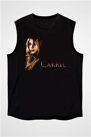 Carrie Siyah Unisex  Kolsuz Tişört