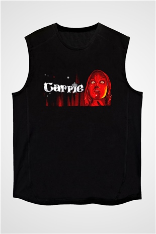 Carrie Siyah Unisex  Kolsuz Tişört