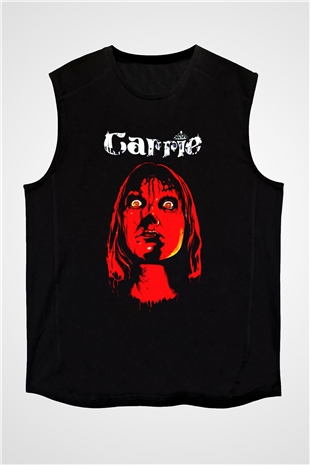 Carrie Siyah Unisex  Kolsuz Tişört