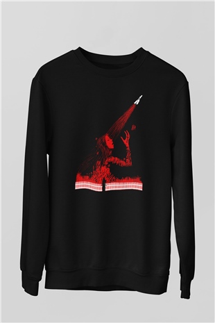 Carrie Siyah Unisex Sweatshirt