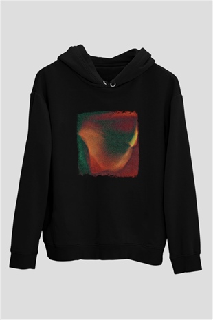 Casey Baskılı Unisex Siyah Hoodie
