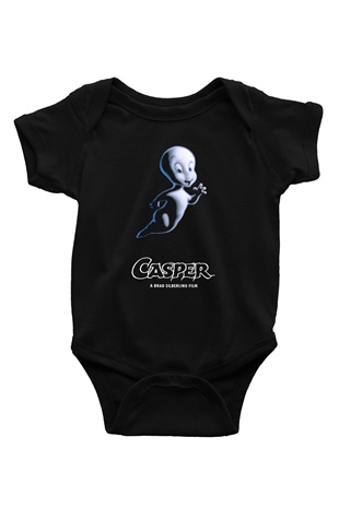 Casper the Friendly Ghost Siyah Bebek Body - Zıbın