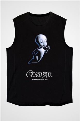 Casper the Friendly Ghost Siyah Unisex  Kolsuz Tişört