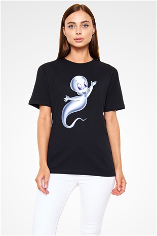 Casper the Friendly Ghost Siyah Unisex Tişört
