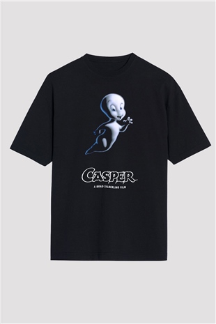 Casper the Friendly Ghost Siyah Oversize Tişört