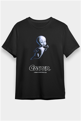 Casper the Friendly Ghost Siyah Unisex Tişört