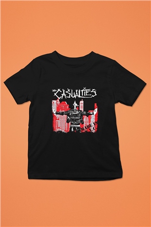 Casualties Baskılı Unisex Siyah Çocuk Tişört
