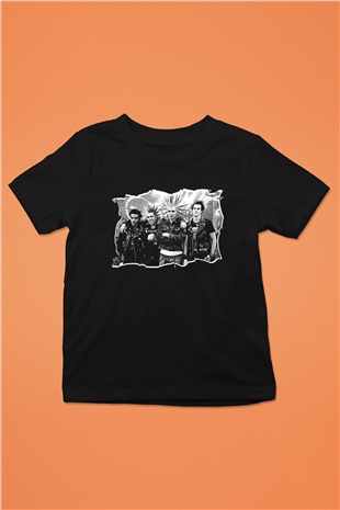 Casualties Baskılı Unisex Siyah Çocuk Tişört - Tshirt
