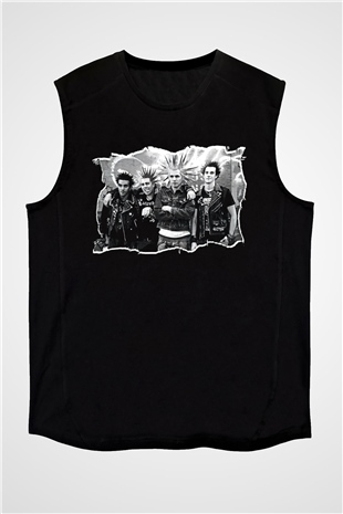 Casualties Baskılı Unisex Siyah Kolsuz Tişört - Tshirt