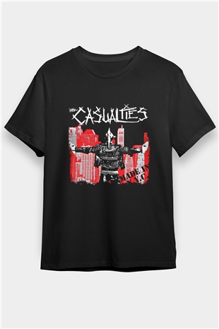 Casualties Baskılı Unisex Siyah Tişört