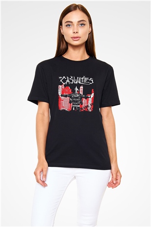 Casualties Baskılı Unisex Siyah Tişört