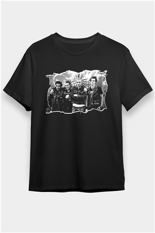 Casualties Baskılı Unisex Siyah Tişört - Tshirt