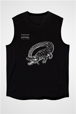 Catfish And The Bottlemen Baskılı Unisex Siyah Kolsuz Tişört