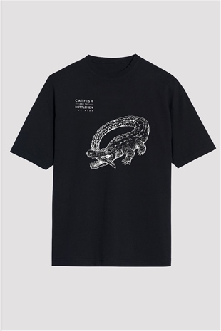 Catfish And The Bottlemen Baskılı Unisex Siyah Oversize Tişört