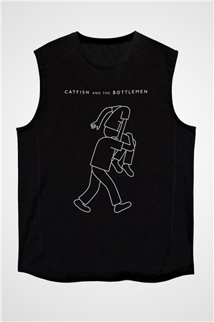 Catfish And The Bottlemen Baskılı Unisex Siyah Kolsuz Tişört