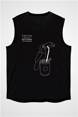 Catfish And The Bottlemen Baskılı Unisex Siyah Kolsuz Tişört