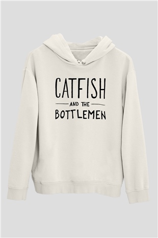 Catfish And The Bottlemen Beyaz Unisex Kapşonlu Sweatshirt