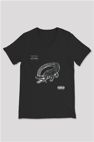 Catfish And The Bottlemen Siyah Unisex V Yaka Tişört T-Shirt