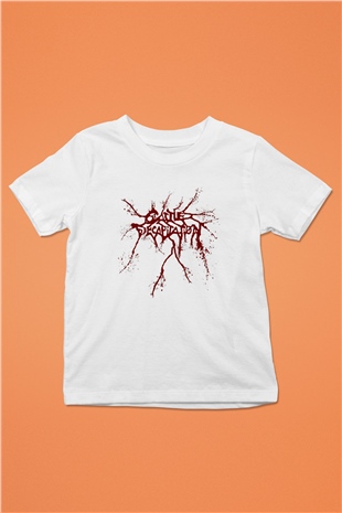 Cattle Decapitation Baskılı Beyaz Unisex Çocuk Tişört