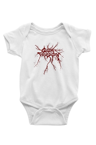 Cattle Decapitation Baskılı Beyaz Unisex Bebek Body - Zıbın