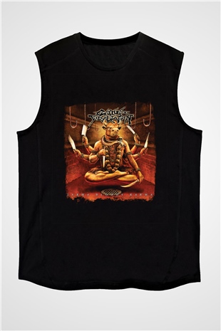 Cattle Decapitation Baskılı Unisex Siyah Kolsuz Tişört