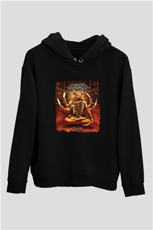 Cattle Decapitation Baskılı Unisex Siyah Hoodie