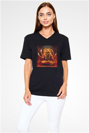 Cattle Decapitation Siyah Unisex V Yaka Tişört T-Shirt