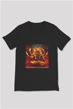Cattle Decapitation Siyah Unisex V Yaka Tişört T-Shirt