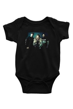 Cavalera Conspiracy Baskılı Siyah Bebek Body - Zıbın