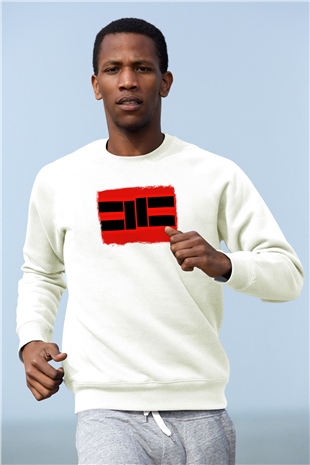 Cavalera Conspiracy Baskılı Unisex Beyaz Sweatshirt