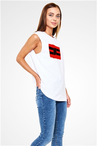 Cavalera Conspiracy Baskılı Unisex Beyaz Kolsuz Tişört
