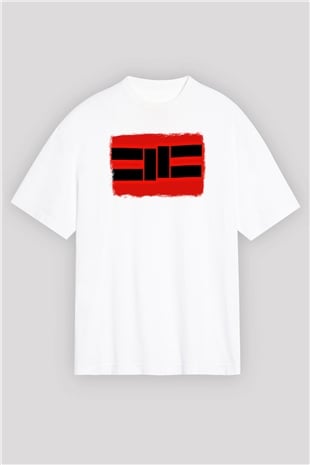 Cavalera Conspiracy Baskılı Unisex Beyaz Oversize Tişört