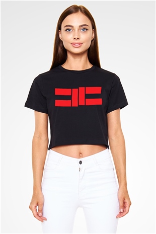 Cavalera Conspiracy Siyah Crop Top Tişört