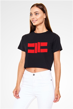 Cavalera Conspiracy Siyah Crop Top Tişört