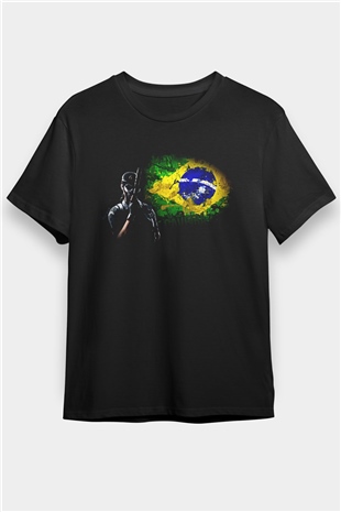 Caveira Baskılı Unisex Siyah Tişört - Tshirt