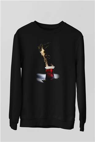 Çaycı Siyah Unisex Sweatshirt
