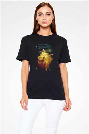 Çaycı Siyah Unisex Tişört T-Shirt - TişörtFabrikası