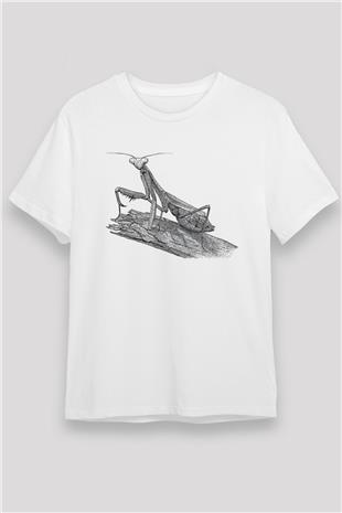 Çekirge Unisex Baskılı Beyaz Tişört - Tshirt