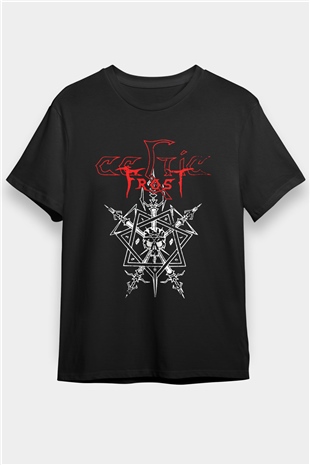 Celtic Frost Baskılı Unisex Siyah Tişört - Tshirt