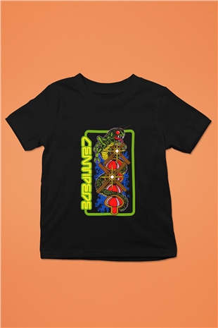 Centipede Siyah Unisex  Çocuk Tişört