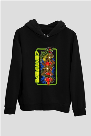 Centipede Siyah Unisex Hoodie