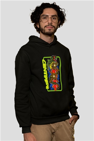 Centipede Siyah Unisex Hoodie
